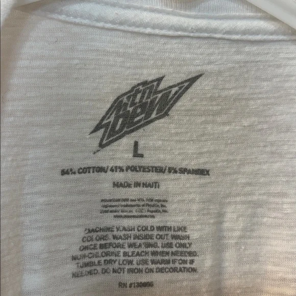 Mountain Dew Graphic White T-Shirt - Picture 3 of 4